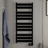 Zehnder Zeta elektrische badkamerradiator 87,4cm hoog x 50cm breed mat zwartmet 300 Watt_