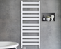 Zehnder Zeta elektrische badkamerradiator wit 167,4cm hoog x 60cm breed met 750 Watt_